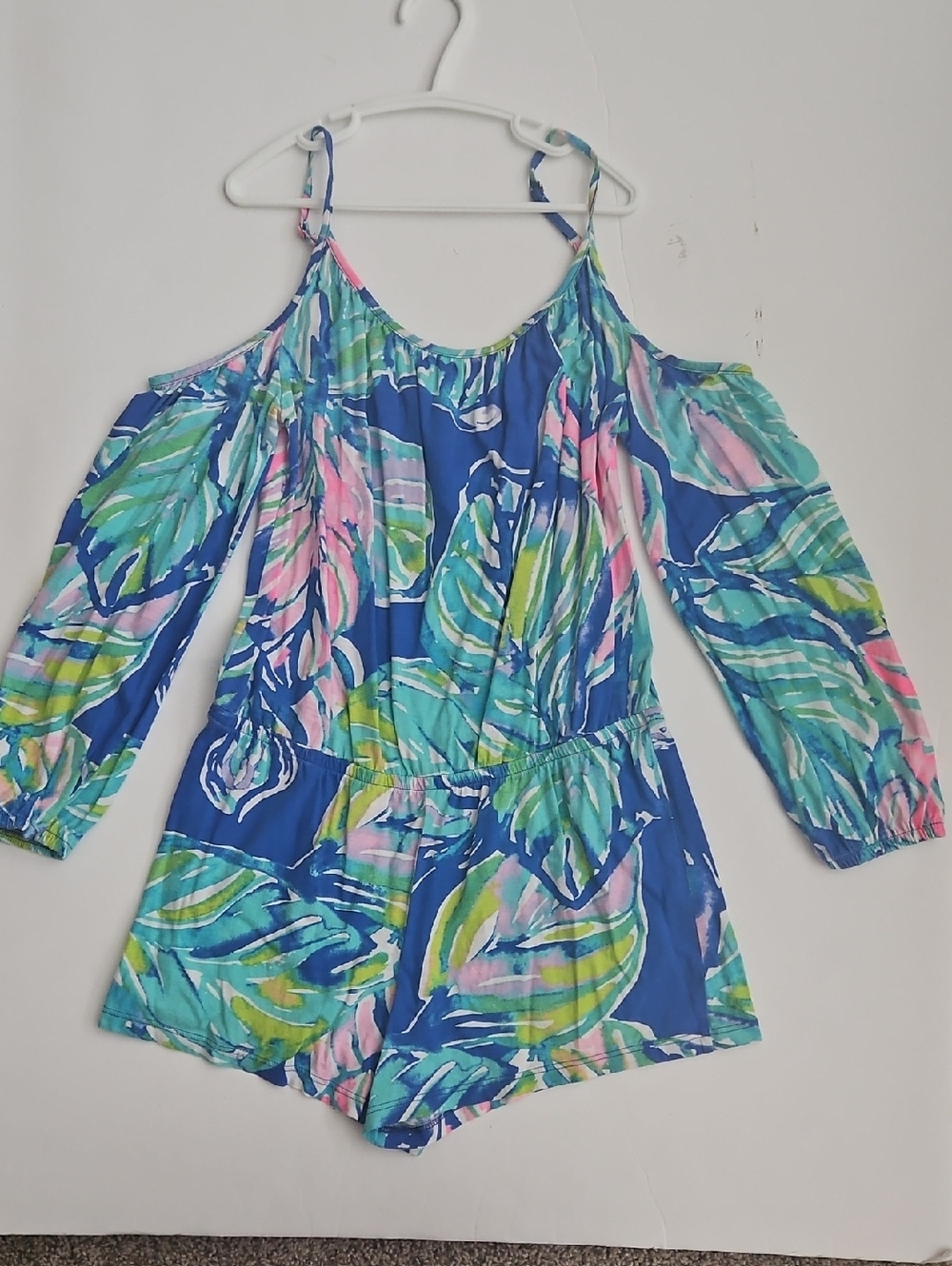 Lily Pulitzer Girls Cold Shoulder Romper 12/14